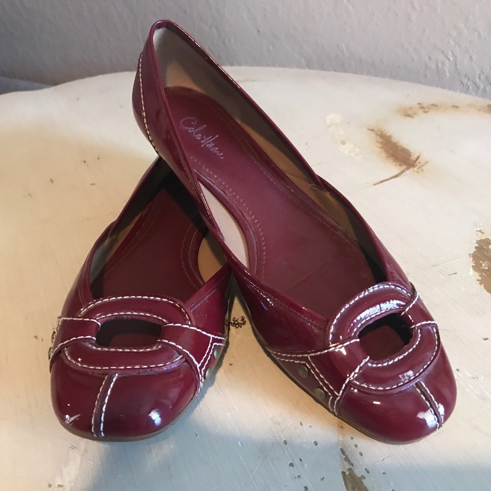 Cole Haan Red Leather Flat Size: 9